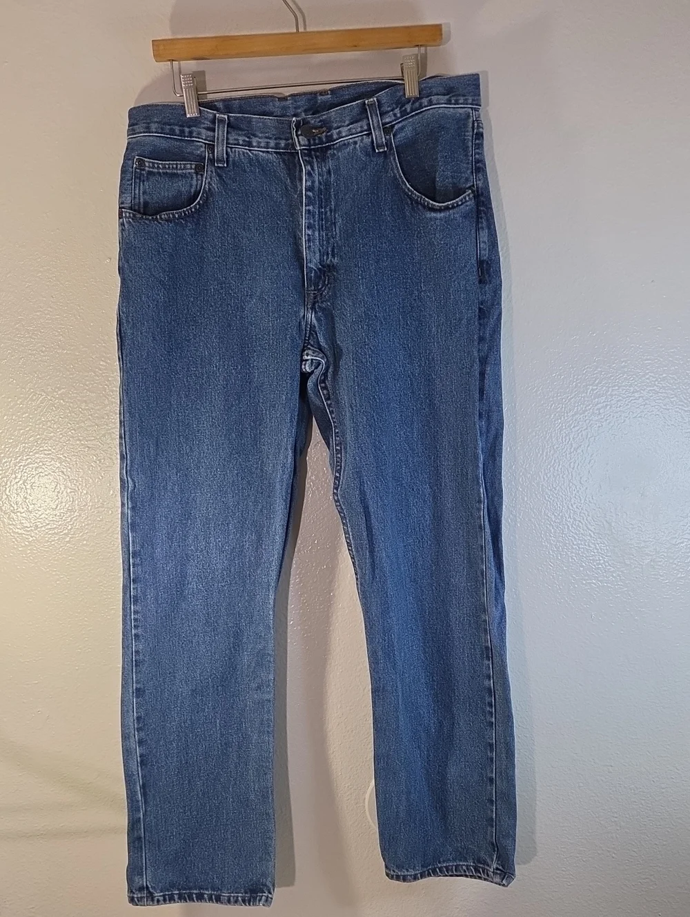 Arizona Jean Co Men’s 36x32 Relaxed Straight Leg Jeans 100% Cotton Medium Wash